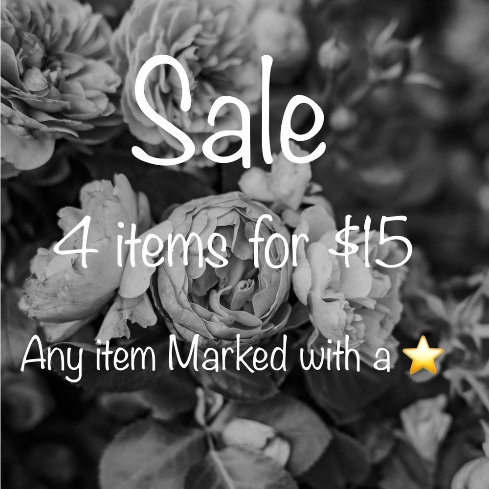⭐️4/$15 SALE Bundle and SAVE!!